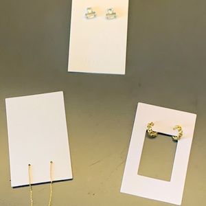 NWT Oak + Fort three pairs of minimal earrings